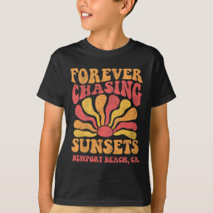 Forever Chasing Sunsets Newport Beach California 7 T-Shirt