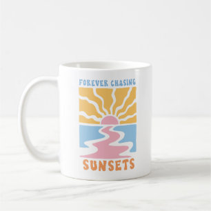 Forever Chasing Sunsets Retro Coffee Mug