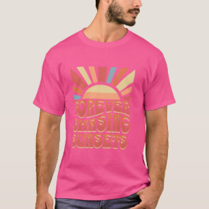 Forever Chasing Sunsets, Vintage, Beach, Summer, S T-Shirt
