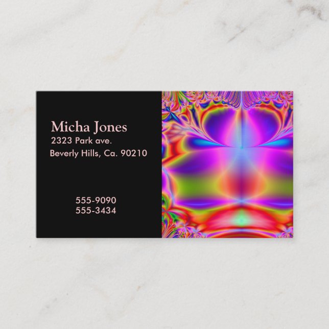 Forever Colour Fractal Business Card (Front)