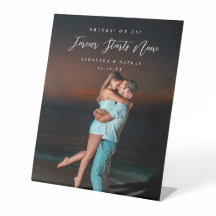 Forever Couple Photo Engagement Welcome Table Sign