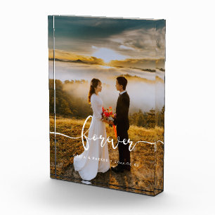 Forever elegant design overlay wedding photo block
