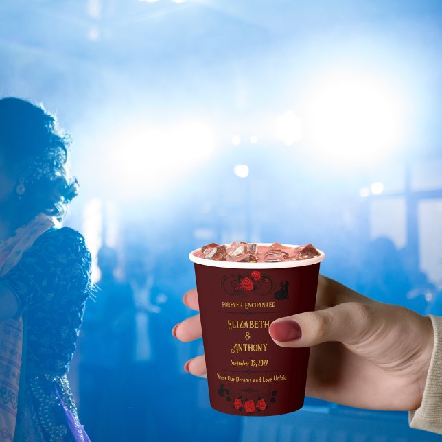Forever Enchanted Wedding Paper Cups (Creator Uploaded)