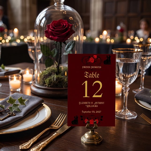 Forever Enchanted Wedding Table Number (Creator Uploaded)