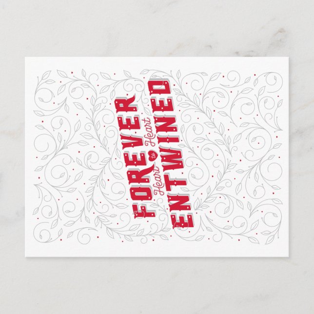 FOREVER ENTWINED / Carte postale Saint-Valentin (Devant)