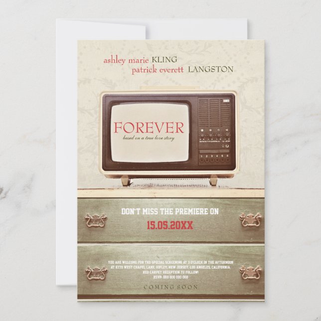 FOREVER - Faire-part de mariage (Devant)