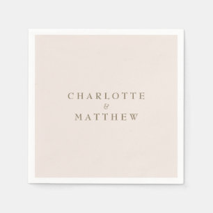 Forever Faithful Blushing Bride Wedding Cocktail Napkin