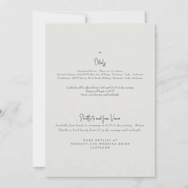 Forever Faithful Cream Mariage Invitation détaillé (Devant)