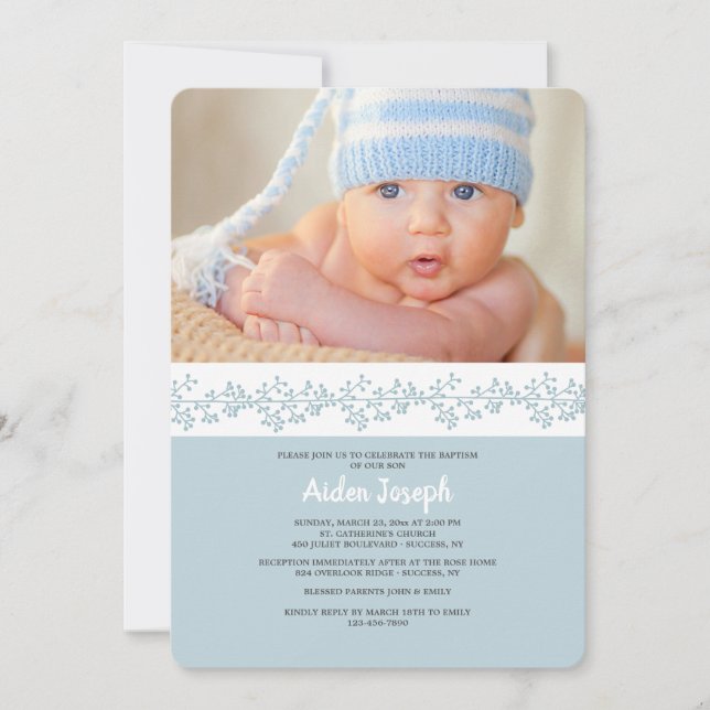 Forever Faithful Photo Religious Invitation (Front)