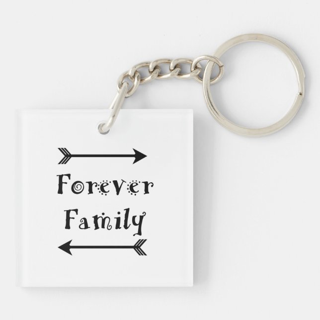 Forever Family - Adpotion Design Keychain (Back)