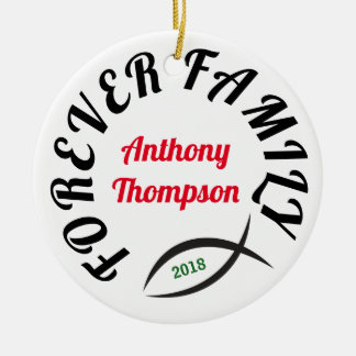 Forever Family Christian Adoption Gift Ceramic Ornament