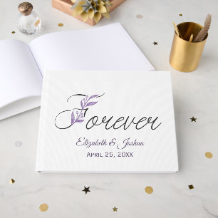 FOREVER Floral Text For Wedding Guest Book