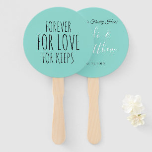 Forever For Love Wedding Suite Ceremony Reception Hand Fan
