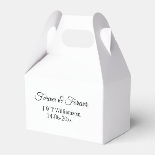 Forever & forever add couple name date love thanks favor box
