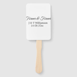 Forever & forever add couple name date love thanks hand fan