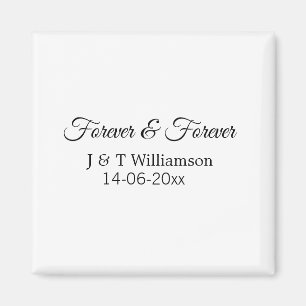 Forever & forever add couple name date love thanks magnet
