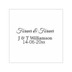 Forever & forever add couple name date love thanks self-inking stamp