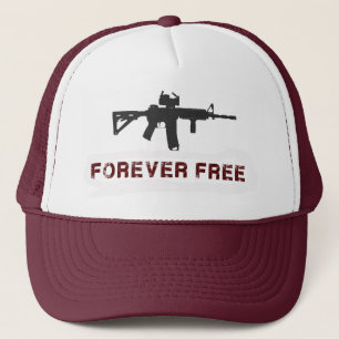 "Forever Free" Maroon Trucker Hat