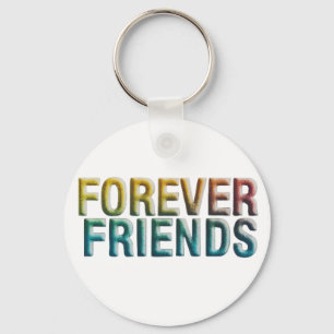 Forever Friends Aluminum Circle Keychain