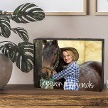Forever Friends Custom Photo Cute Heart Typography Wooden Box Sign<br><div class="desc">Trendy wooden box sign with your own custom photo. A lovely photo gift with text overlay which reads "forever friends" in hand lettering and linked with a cute love heart. The photo template is set up for you to add your photo - landscape format will be easiest to work with....</div>