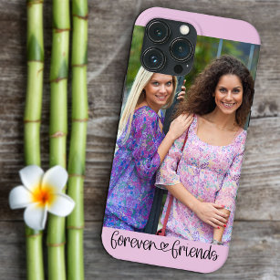 Forever Friends Photo Cute Heart Typography iPhone 13 Pro Max Case