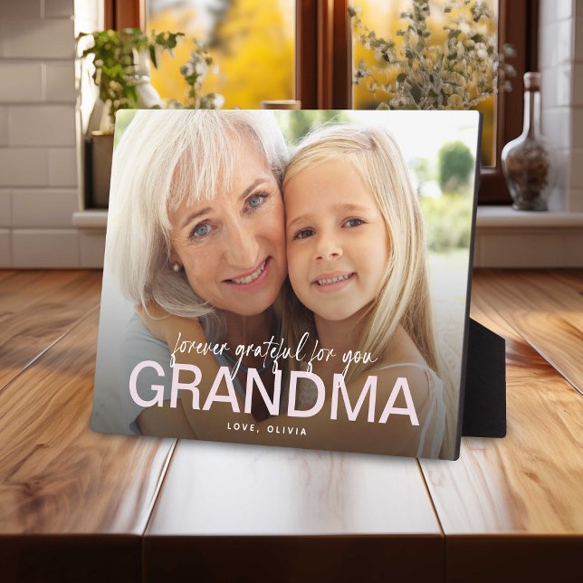 Forever Grateful For You Grandma Photo Keepsake Plaque (Creator Uploaded)