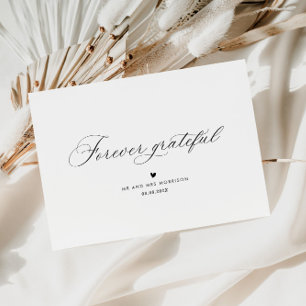 FOREVER GRATEFUL   wedding thank you card