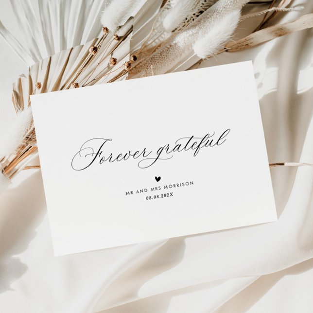 FOREVER GRATEFUL | wedding thank you card (Creator Uploaded)