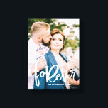 Forever Hand Lettered | Wedding Photo Canvas Print<br><div class="desc">Customizable canvas print featuring hand-lettered script "forever". This will be a perfect accent to any home.</div>