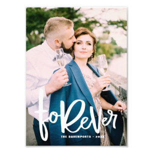 Forever Hand Lettered   Wedding Photo Print