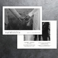 Forever Has a Nice Ring Elegant 2 Photo Wedding
