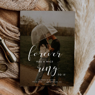 Forever has a nice ring to it Simple and elegant Announcement