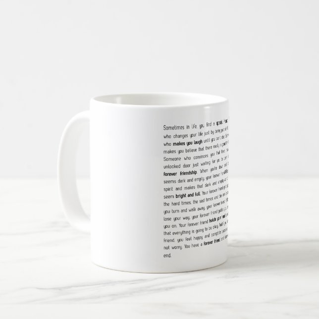 Forever has no end coffee mug (Front Left)