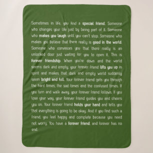 Forever has no end sherpa blanket