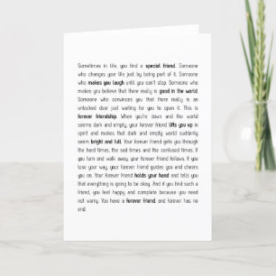 Forever has no end thank you card
