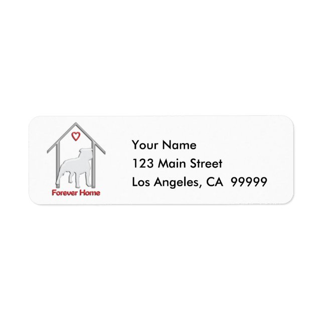 Forever Home White Pitbull Logo (Front)