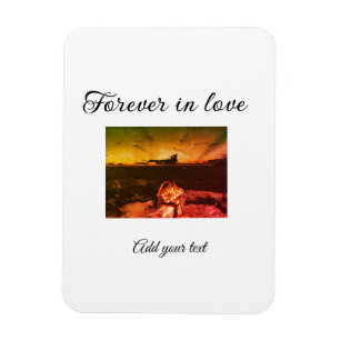 Forever in love add couple photo wedding engaged a magnet