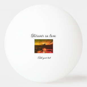 Forever in love add couple photo wedding engaged a ping pong ball