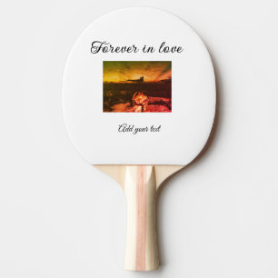 Forever in love add couple photo wedding engaged a ping pong paddle