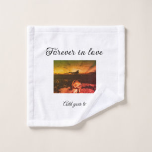 Forever in love add couple photo wedding engaged a wash cloth