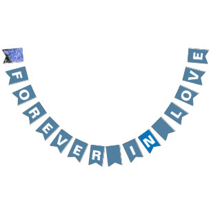 Forever in Love French Blue Wedding Bunting Flags