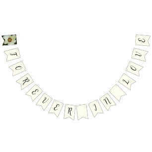 Forever in Love Ivory Wedding Bunting Flags