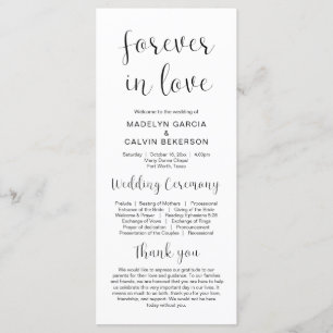 Forever in Love, Programme de Cérémonie Mariage mo