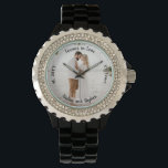 Forever in Love Wedding Anniversary Photo Watch<br><div class="desc">Keep your significant other close with this photo anniversary keepsake with photo,  sentiment,  name,  marriage and number of years married.  Composite design by Holiday Hearts Designs.</div>