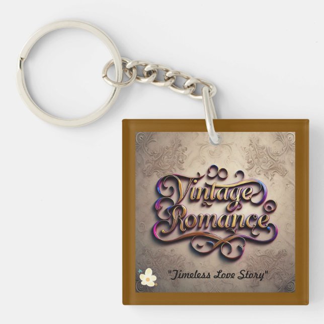 "Forever in Love's Bloom" Keychain (Front)