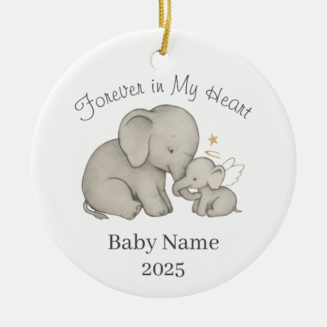 Forever in My Heart Baby Loss Ornament (Front)