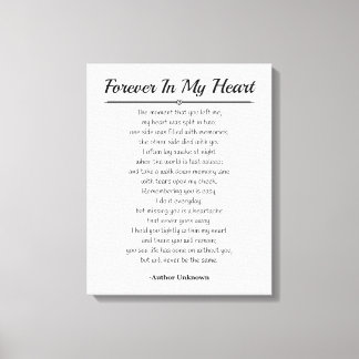 Forever In My Heart Canvas Print