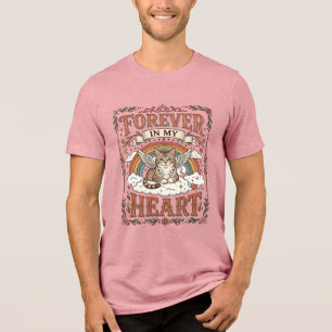Forever In My Heart Cat Memorial Rainbow Bridge Vi Tri-Blend Shirt