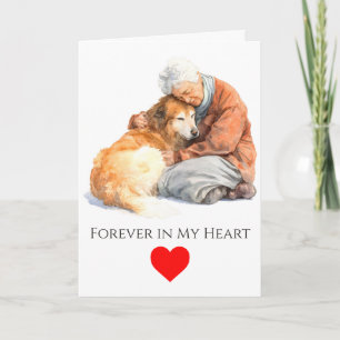 Forever in My Heart Dog Pet Loss Thinking of You  Card