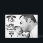 Forever in My Heart Happy Father's Day Photo Card<br><div class="desc">Customizable photo Father's Day card featuring modern typography. Personalize by adding your photo and other details. This photo Father's Day is available in other cardstock.</div>